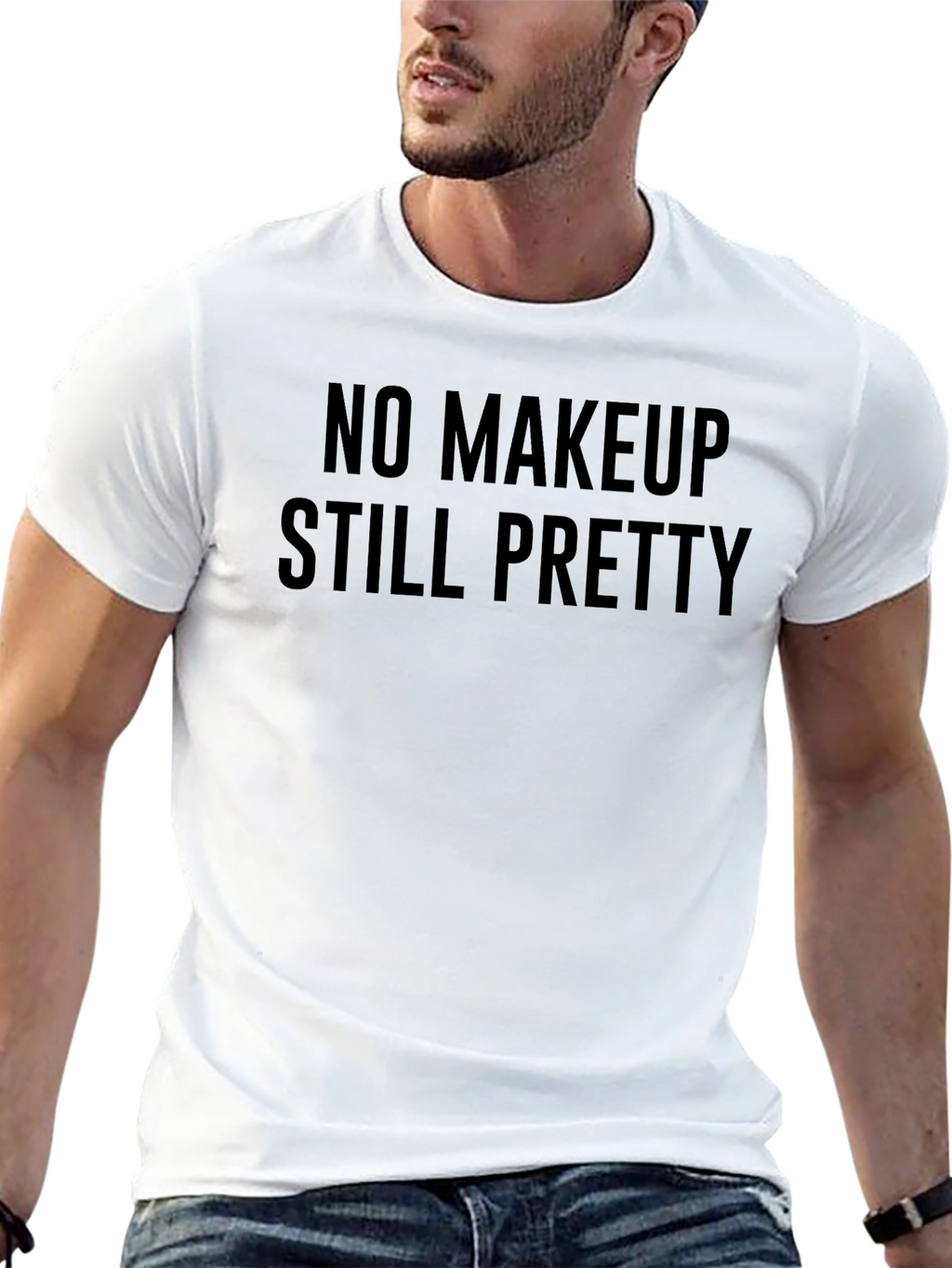 No Makeup Still Pretty Black Graphic Tee
