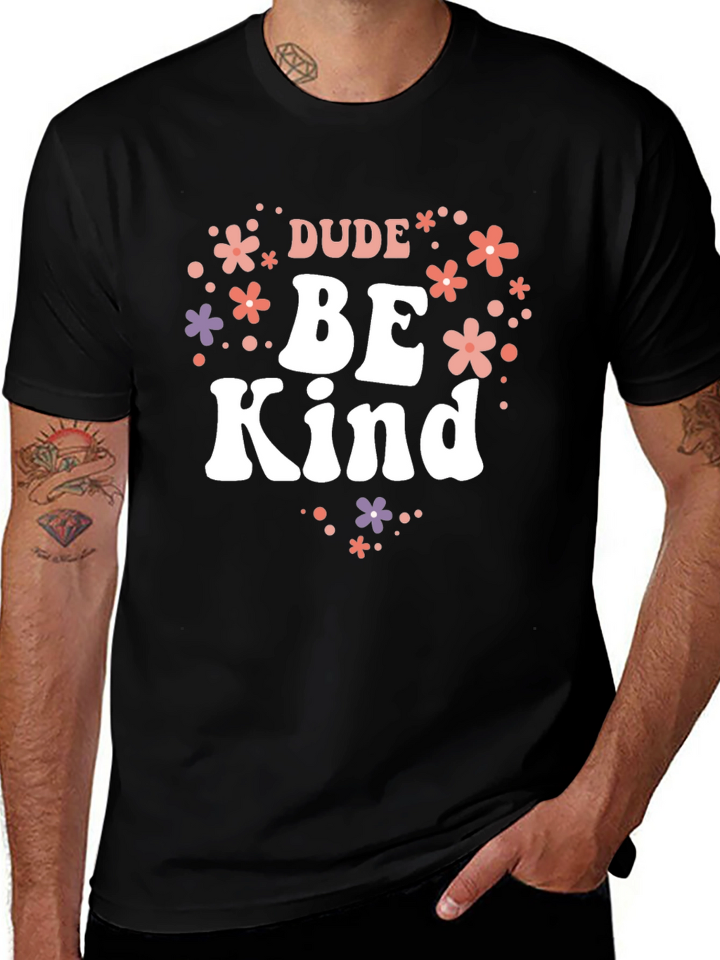 Dude Be Kind Graphic Tee - Black