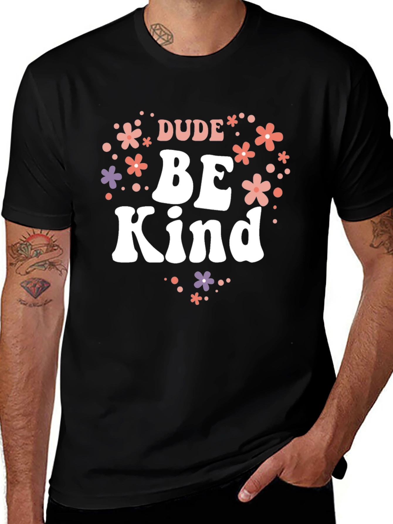 Dude Be Kind Graphic Tee - Black