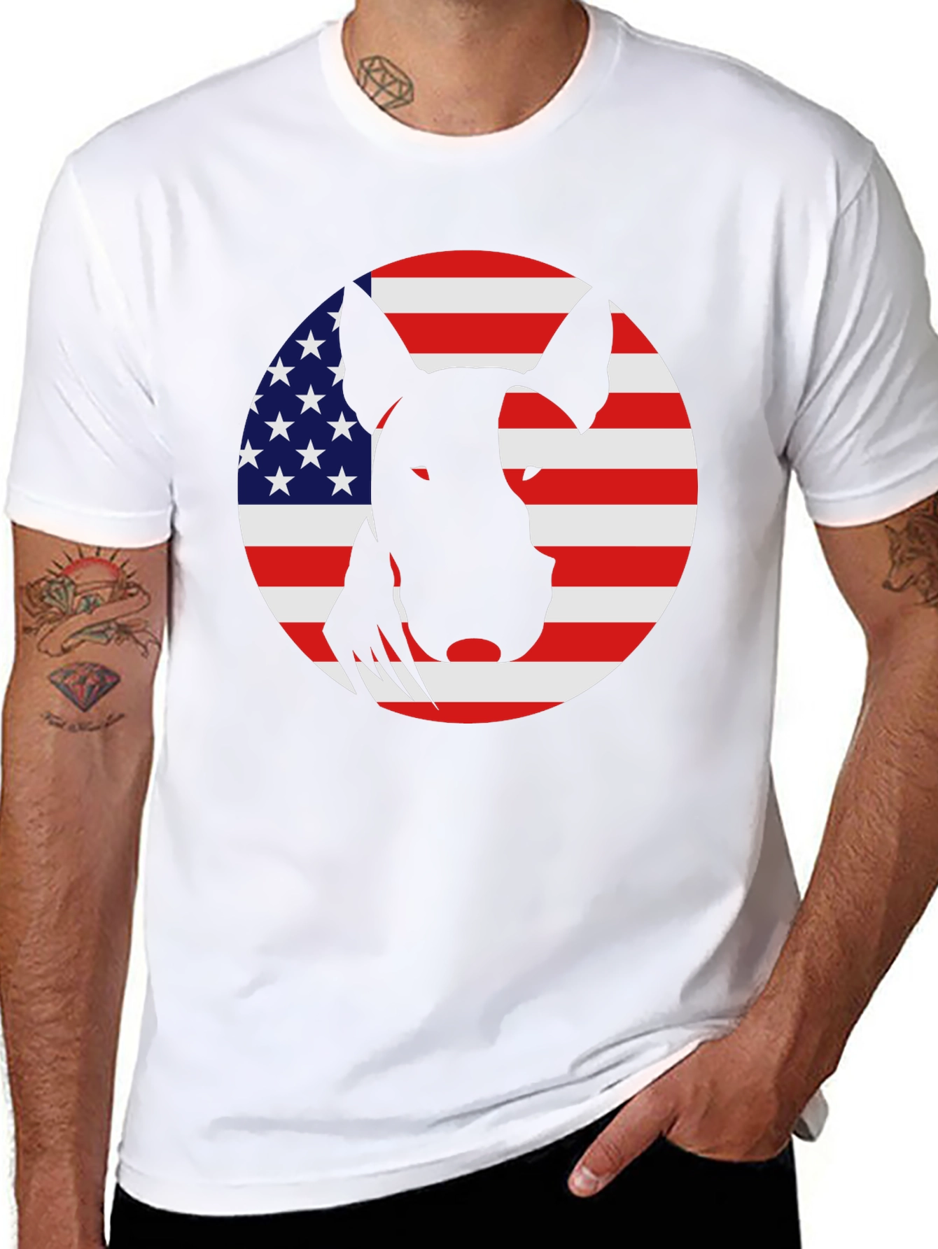 American Bull Terrier Black T-Shirt