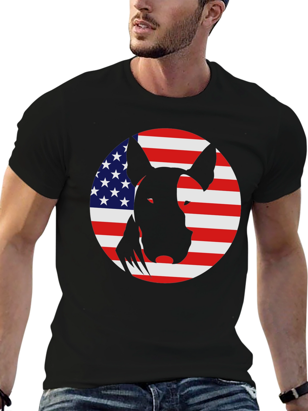 American Bull Terrier Black T-Shirt