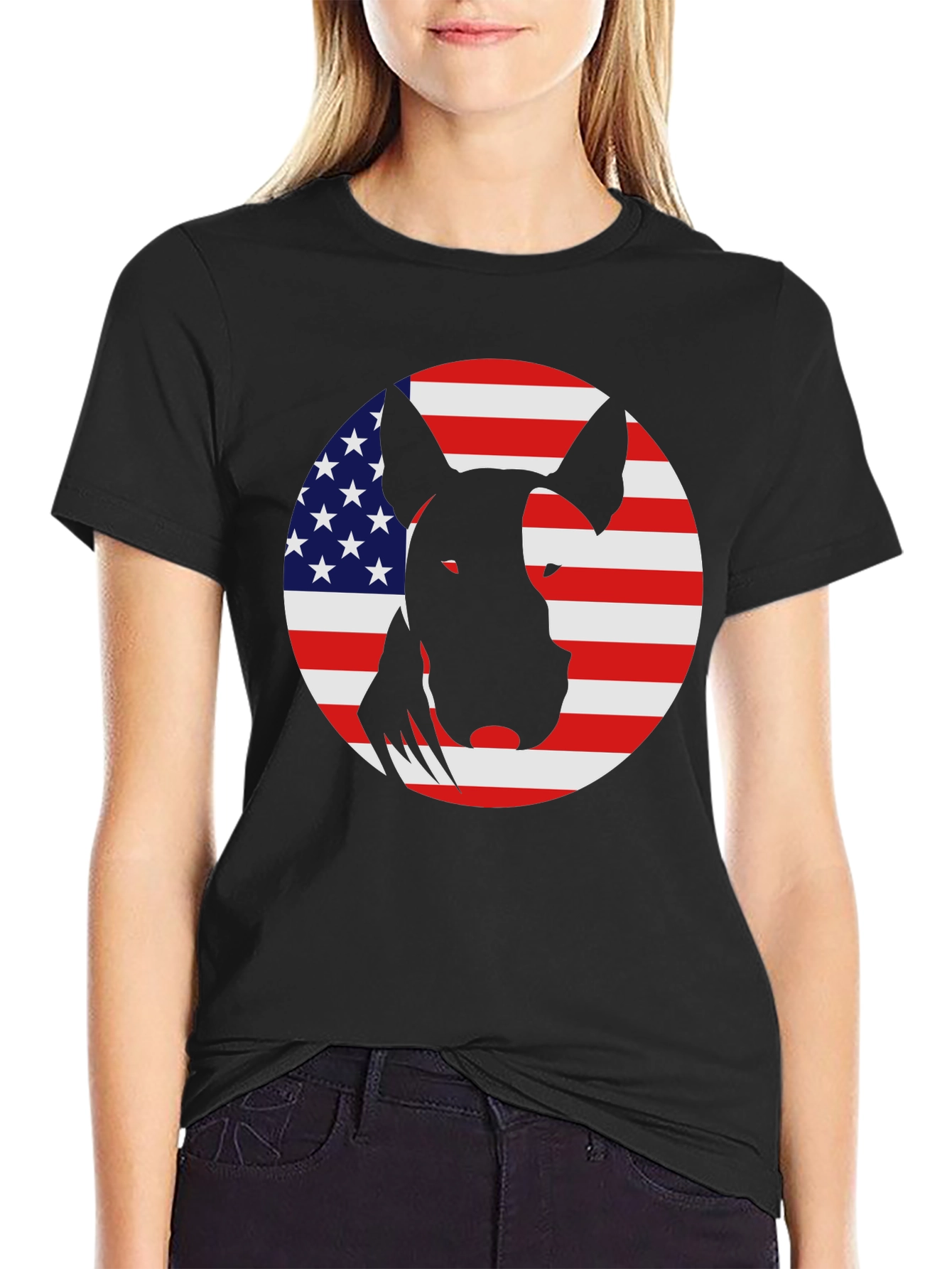 American Bull Terrier Black T-Shirt