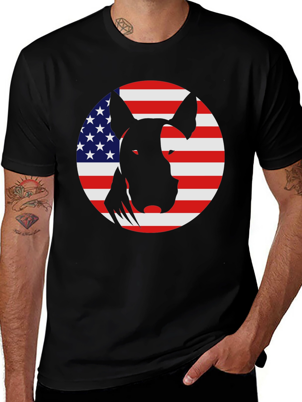 American Bull Terrier Black T-Shirt