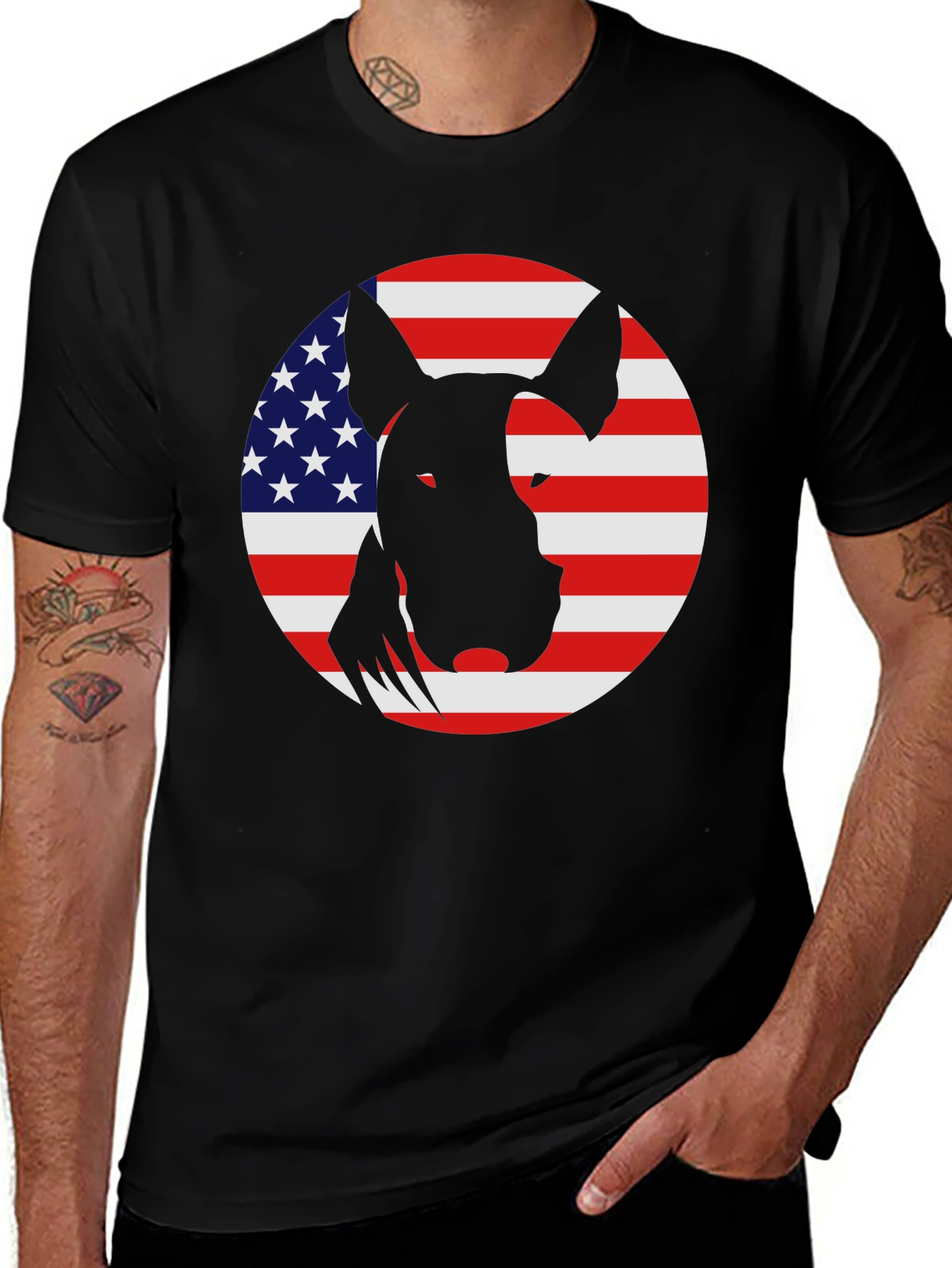 American Bull Terrier Black T-Shirt