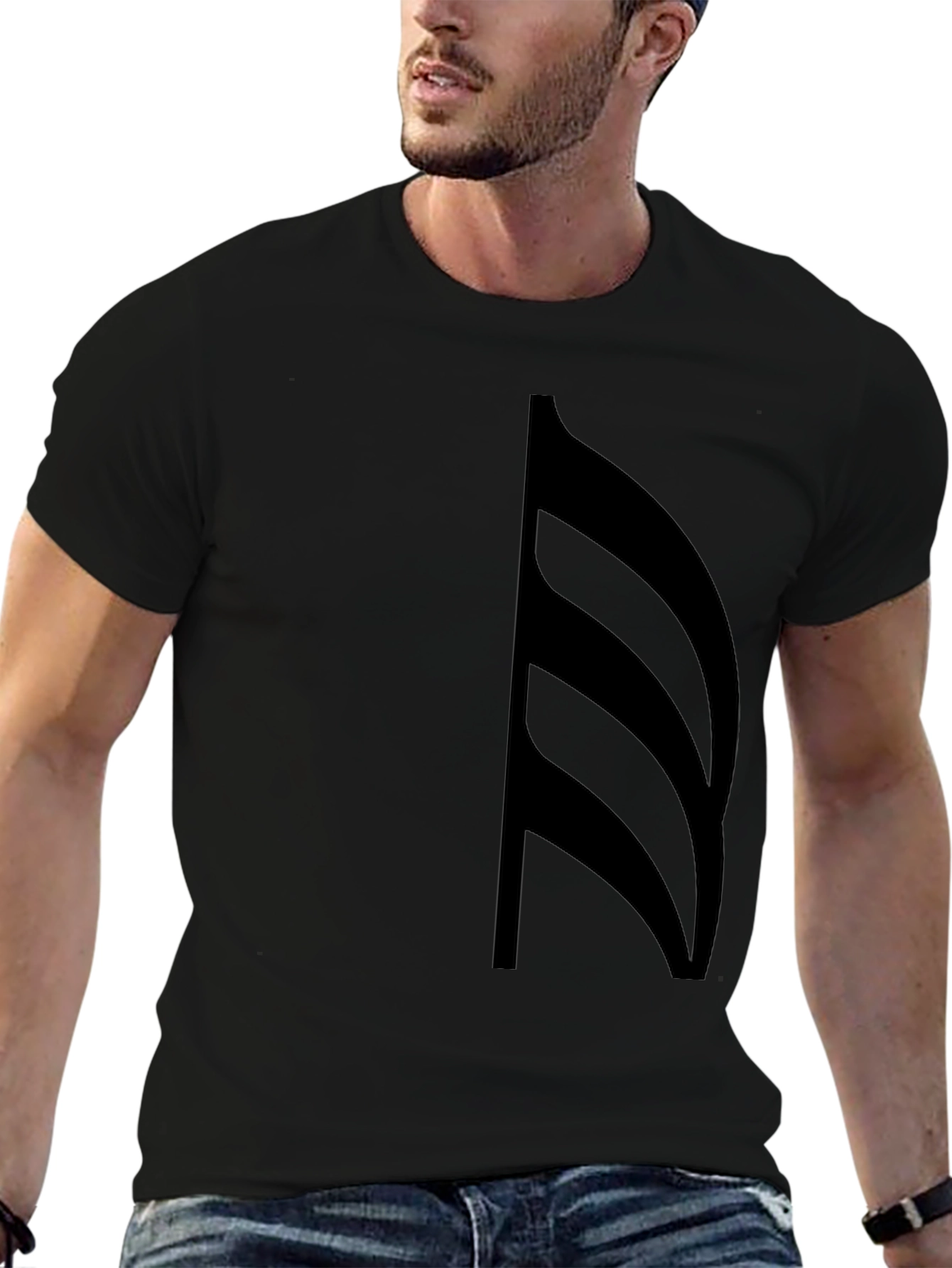 Modern Graphic Tee - Black