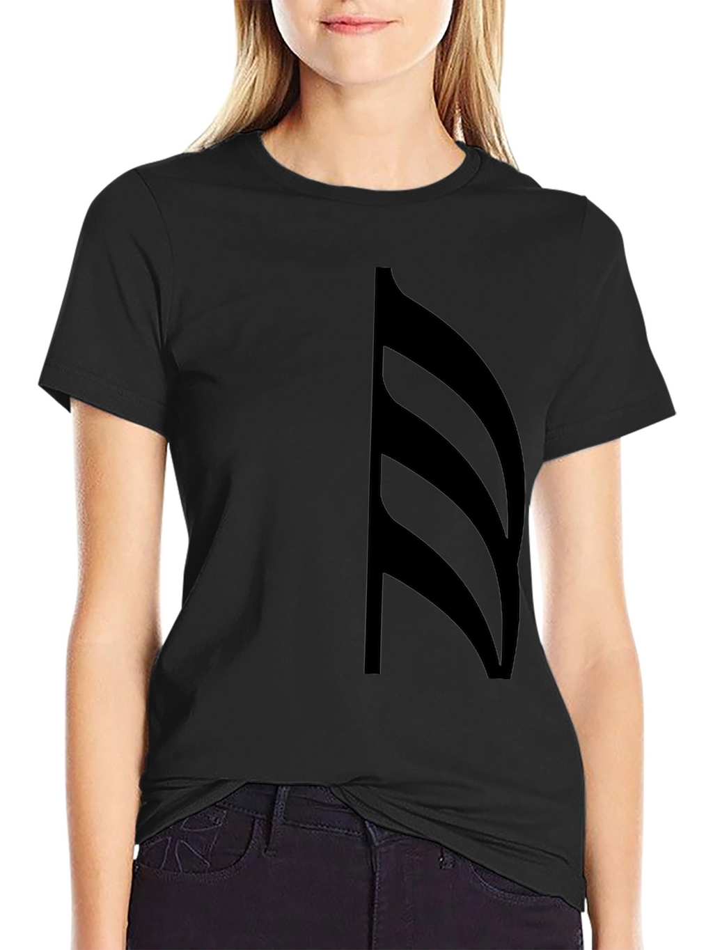 Modern Graphic Tee - Black