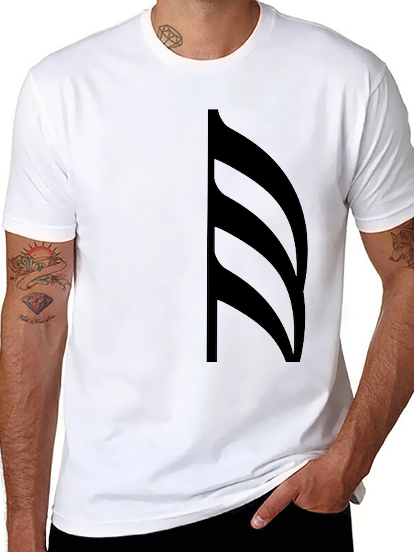 Modern Graphic Tee - Black
