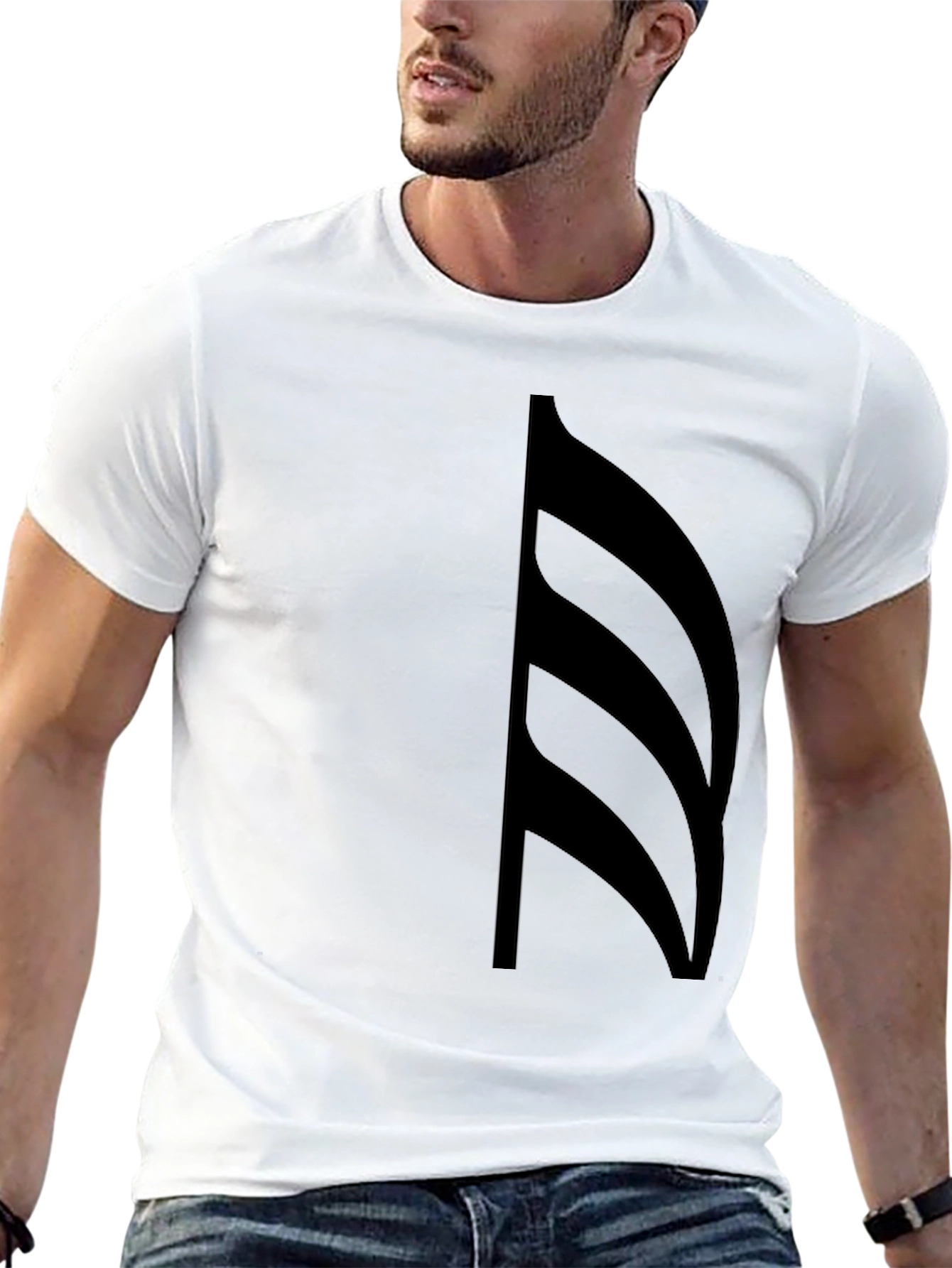 Modern Graphic Tee - Black