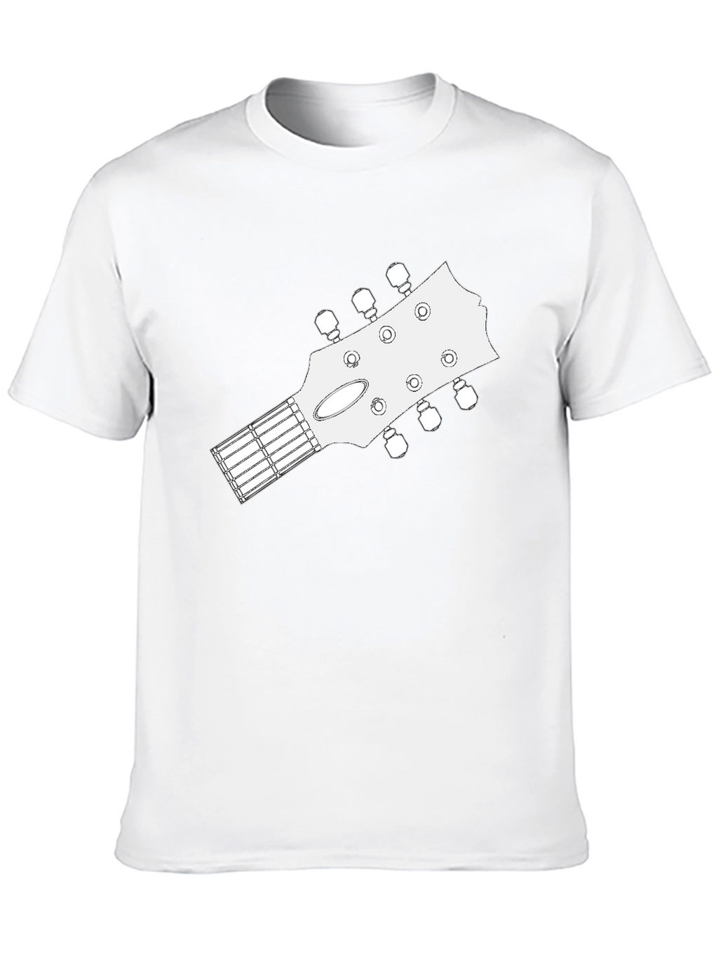 Guitar Headstock Graphic T-Shirt - Black