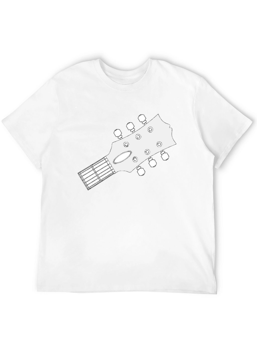 Guitar Headstock Graphic T-Shirt - Black