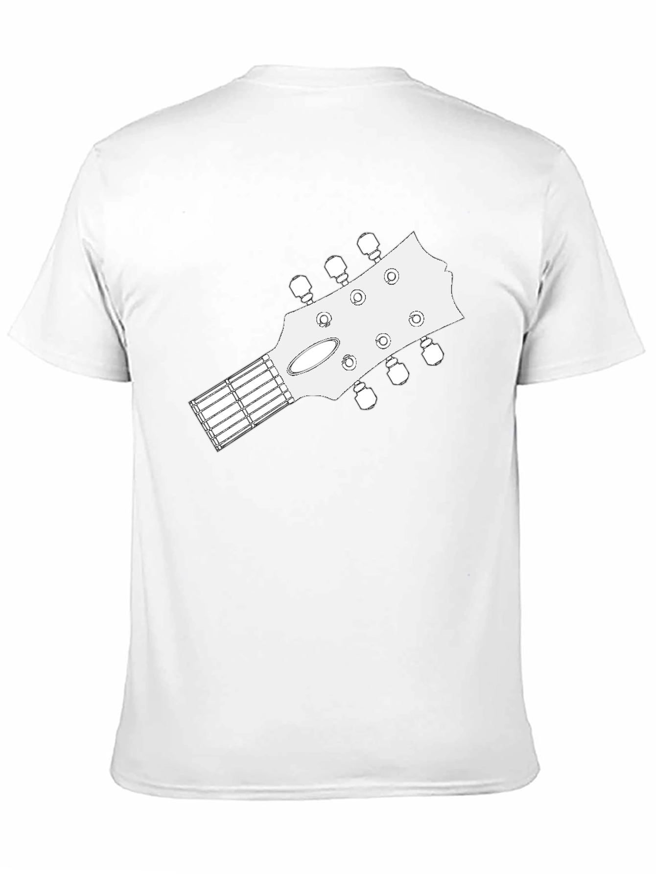 Guitar Headstock Graphic T-Shirt - Black