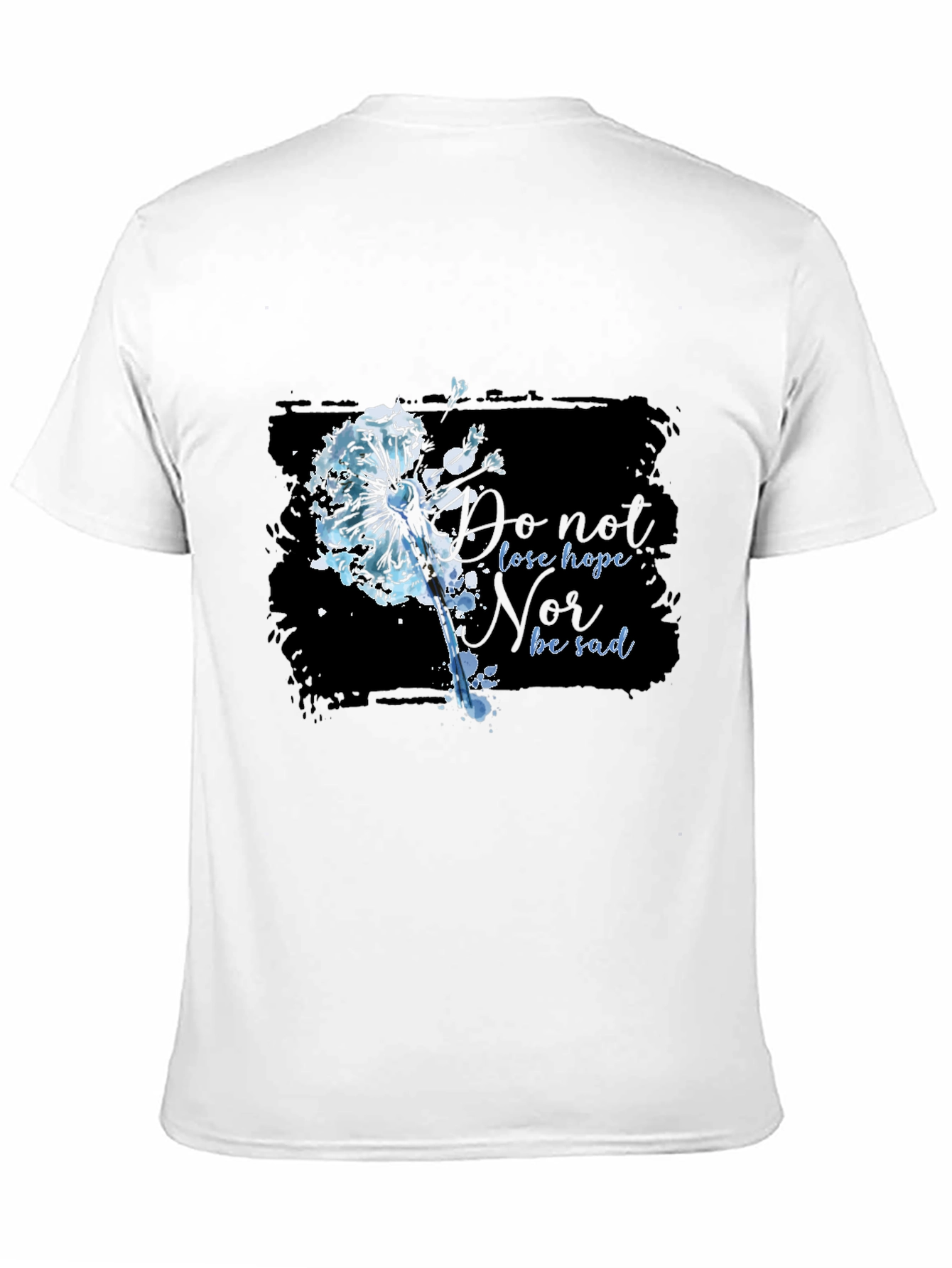Dandelion Hope Graphic Black T-Shirt