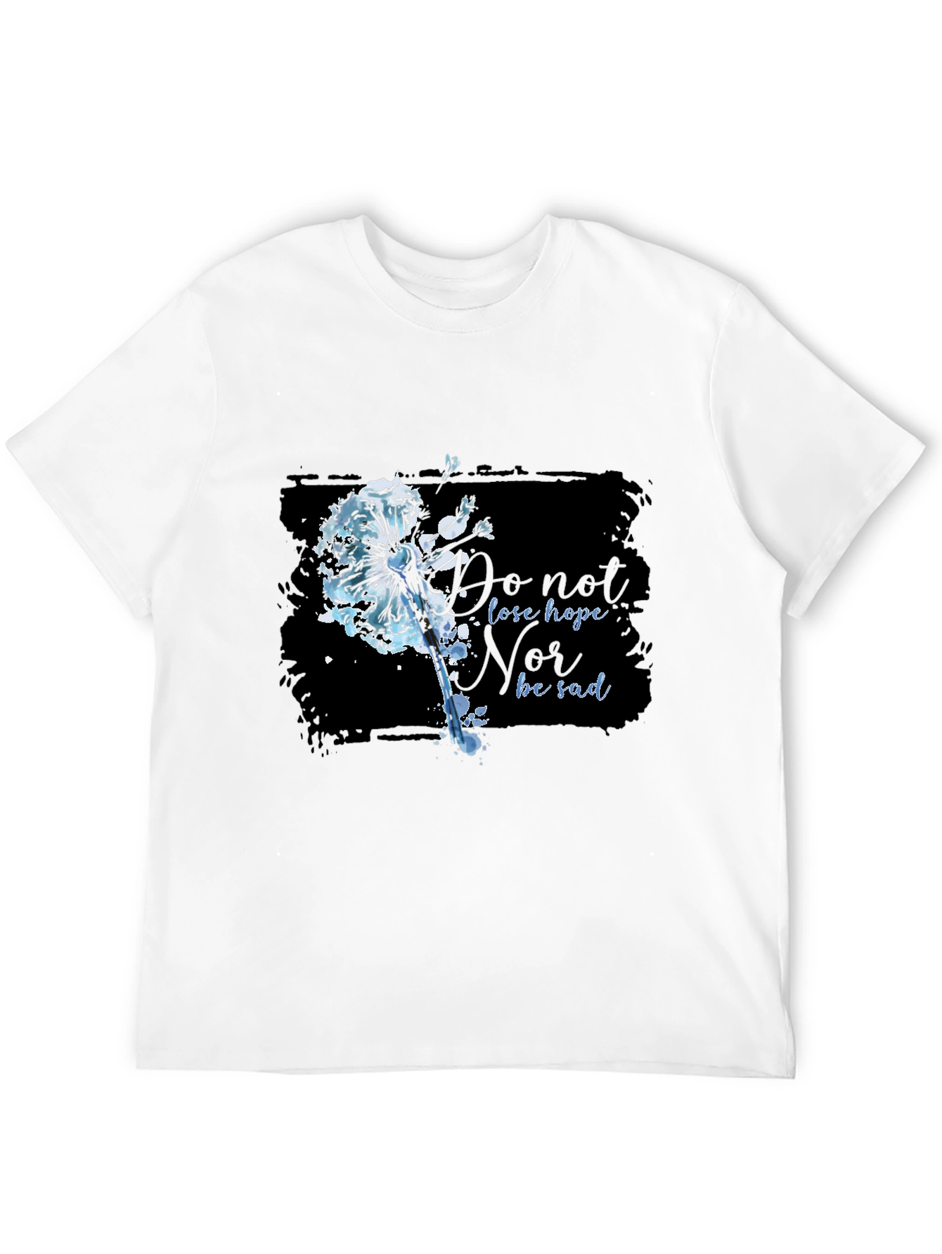 Dandelion Hope Graphic Black T-Shirt