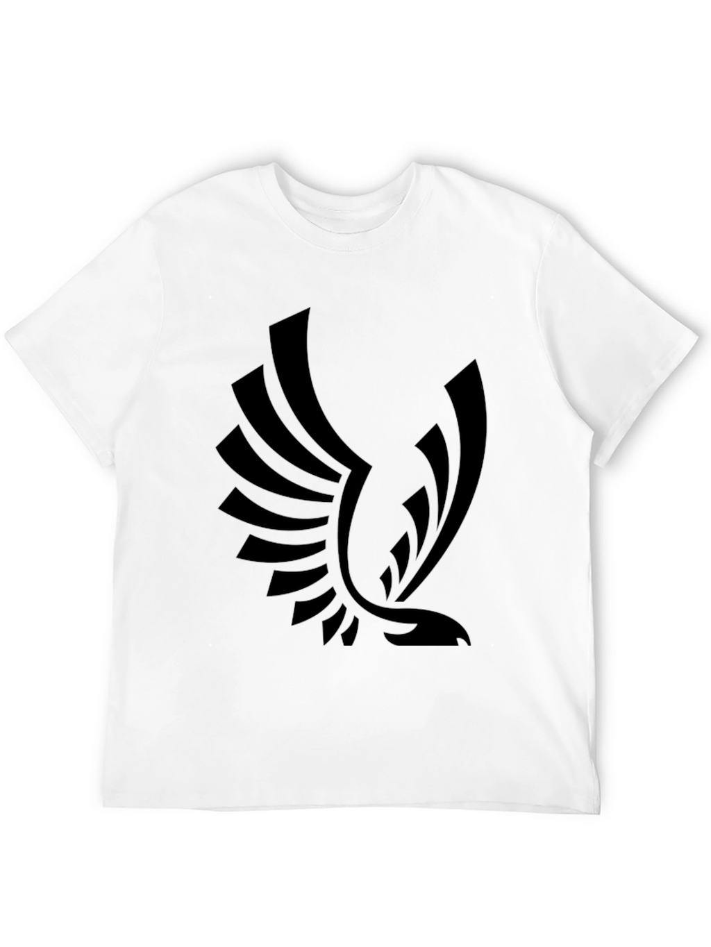 Bold Black T-Shirt with Eagle Graphic Print