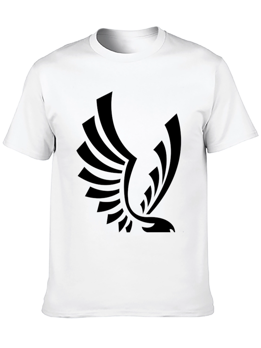 Bold Black T-Shirt with Eagle Graphic Print