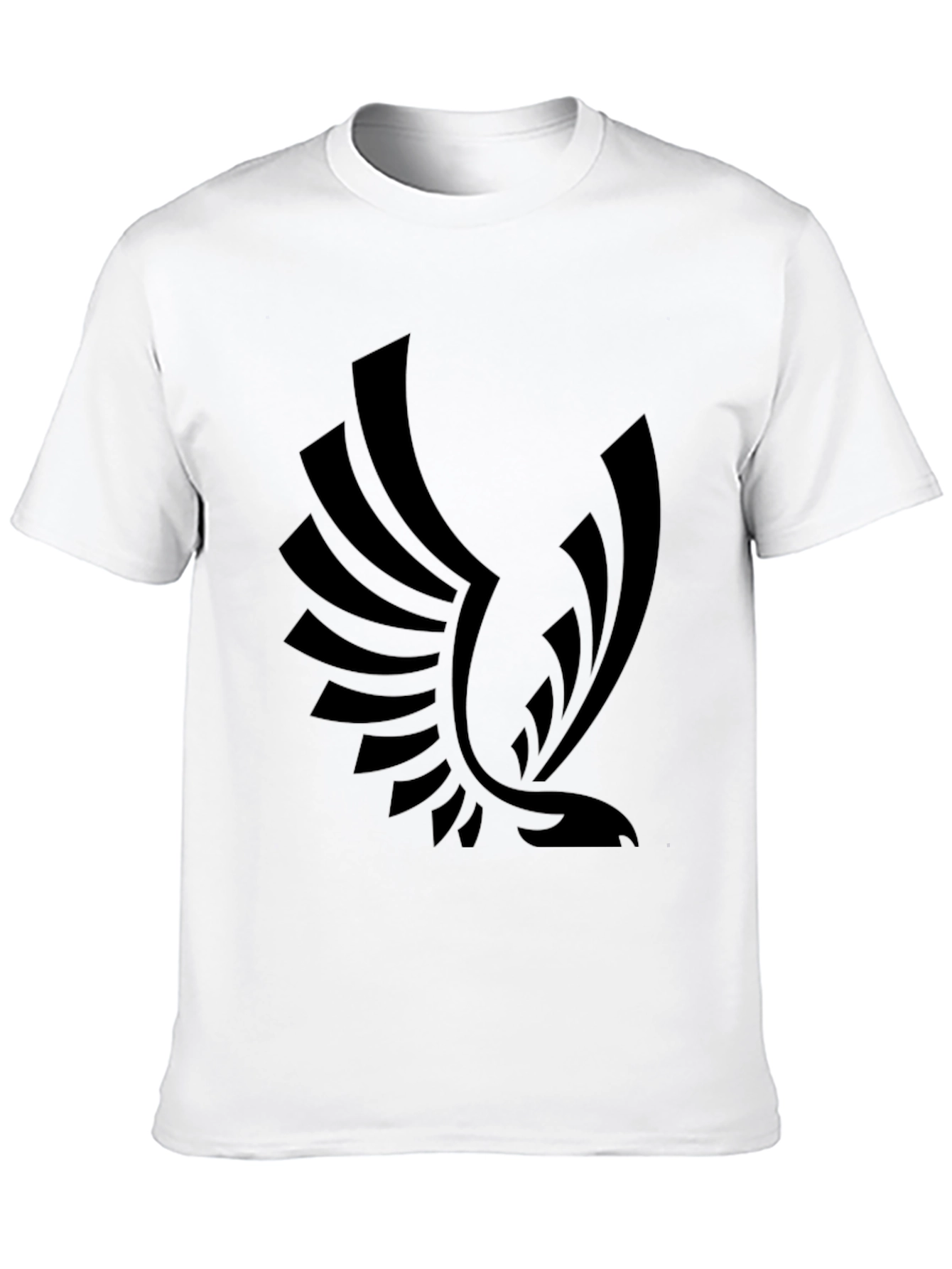 Bold Black T-Shirt with Eagle Graphic Print