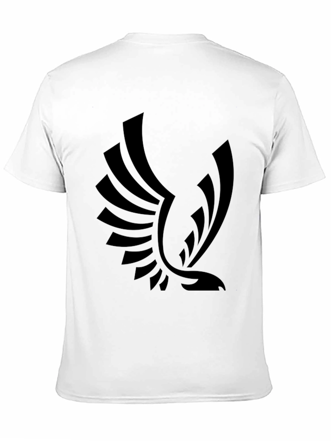 Bold Black T-Shirt with Eagle Graphic Print