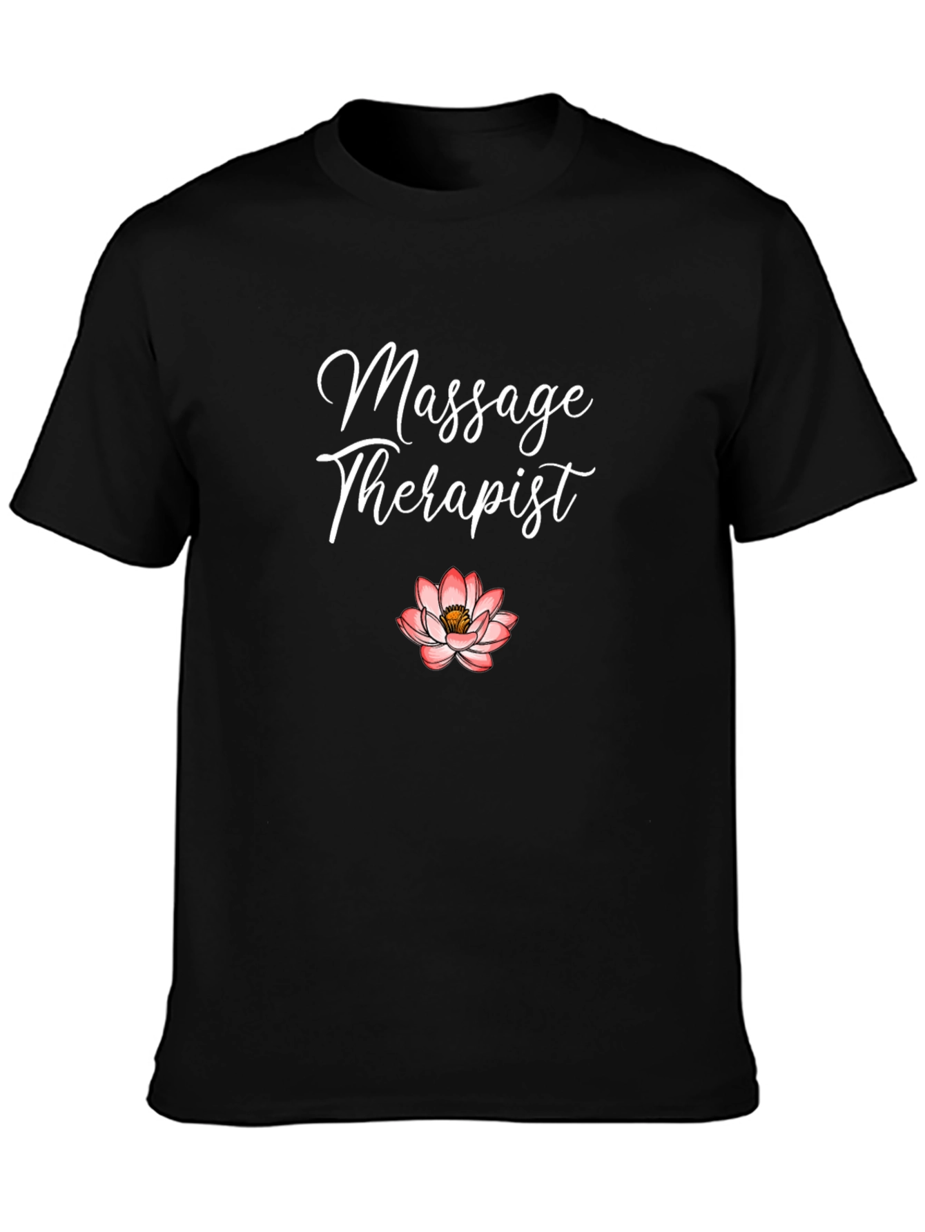 Massage Therapist Lotus Flower Graphic T-Shirt