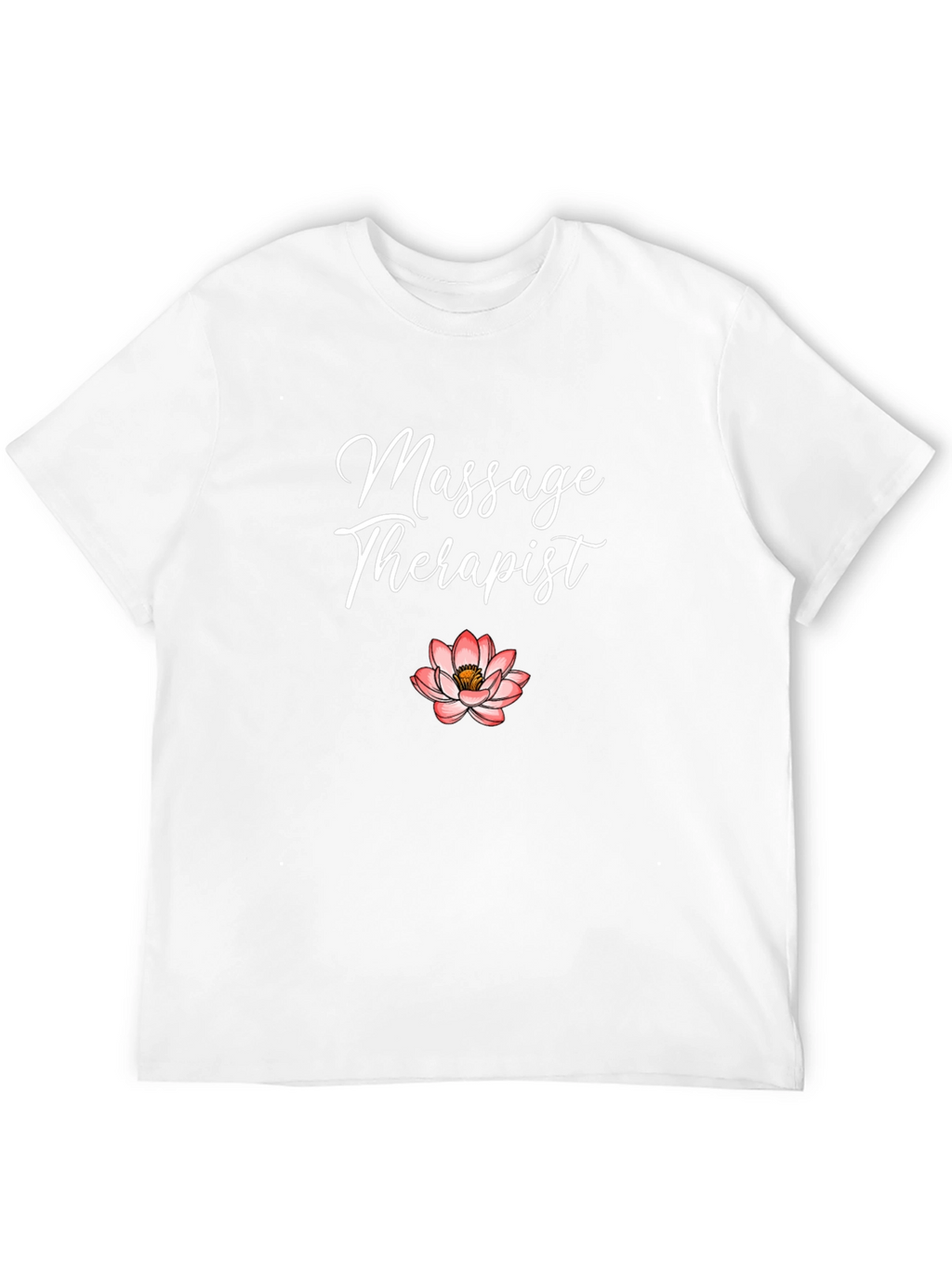 Massage Therapist Lotus Flower Graphic T-Shirt