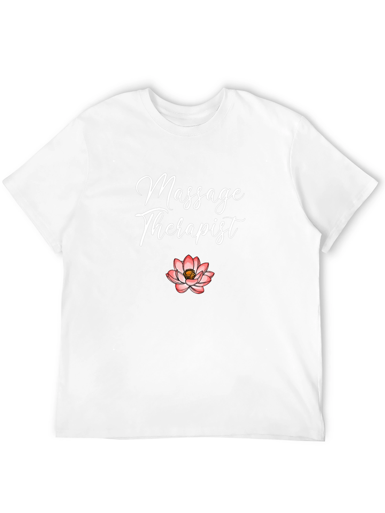 Massage Therapist Lotus Flower Graphic T-Shirt