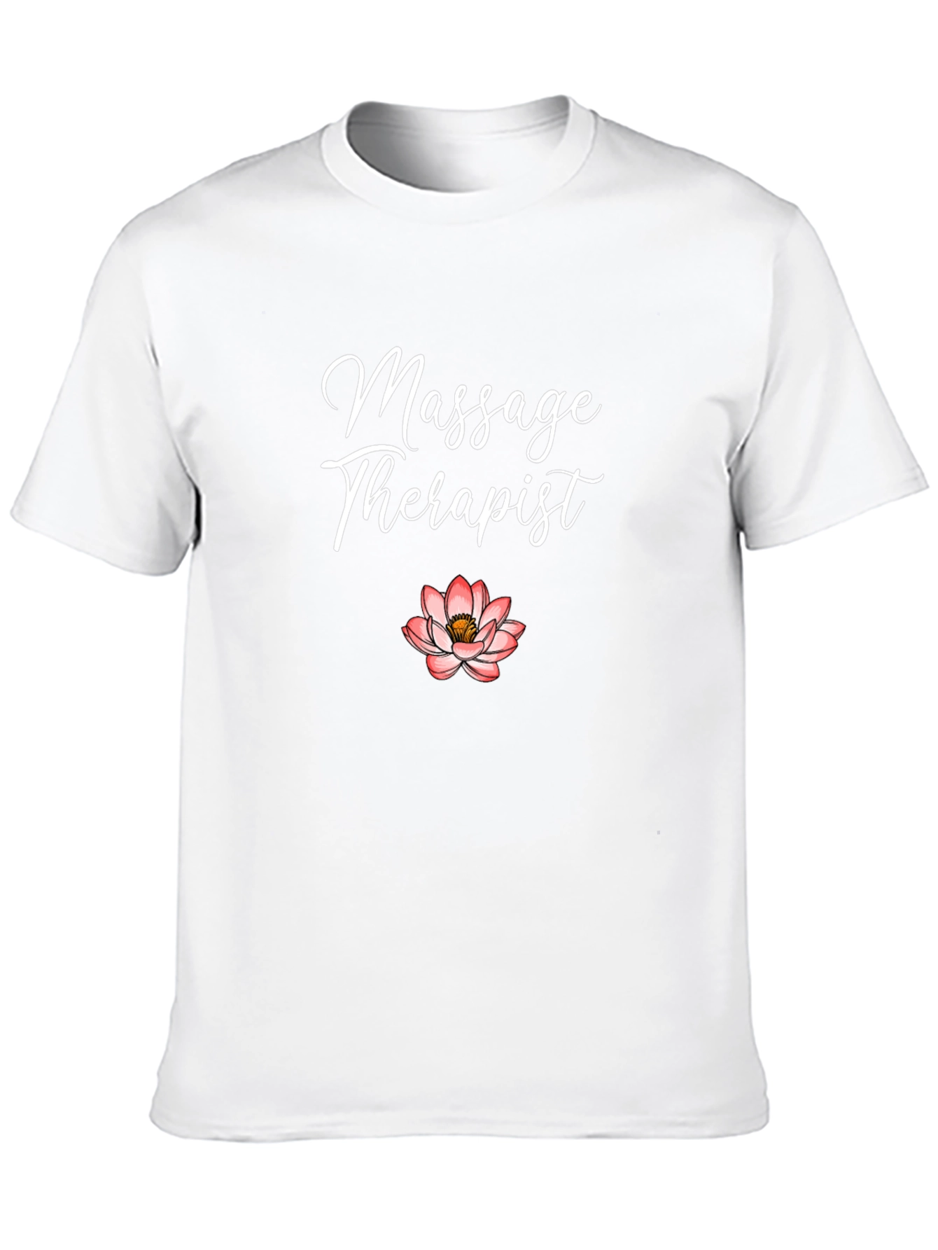 Massage Therapist Lotus Flower Graphic T-Shirt