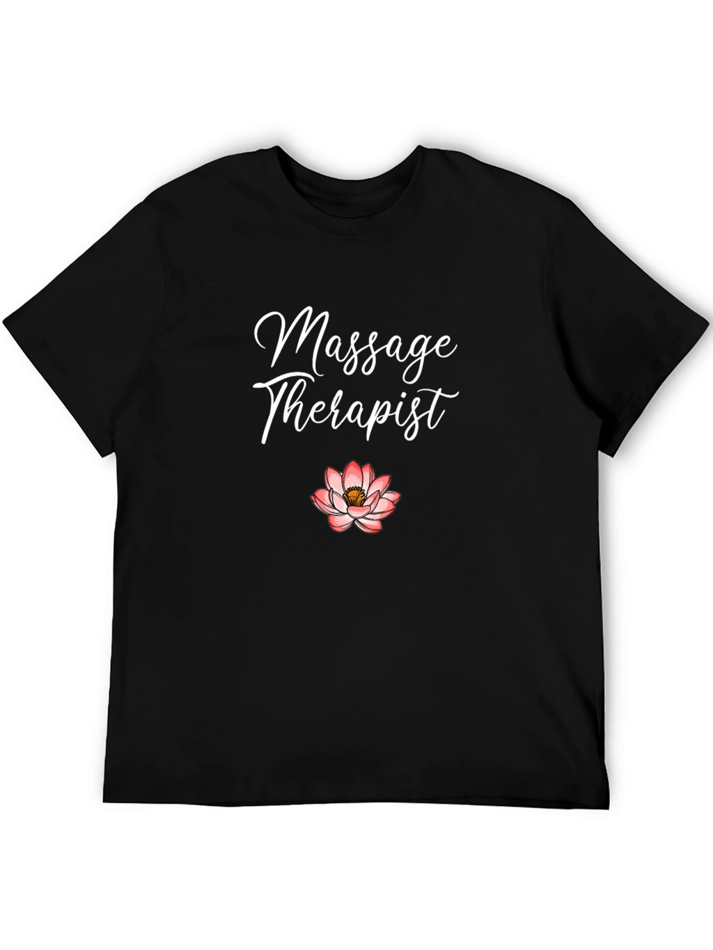 Massage Therapist Lotus Flower Graphic T-Shirt