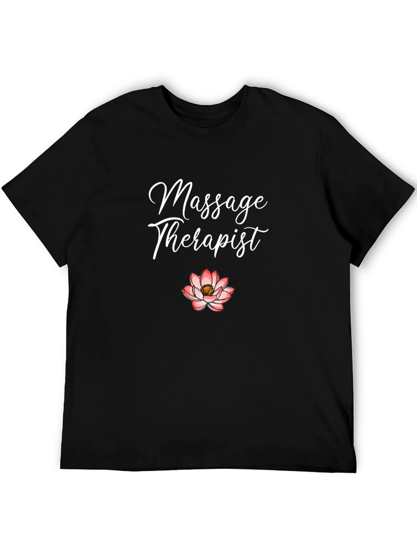 Massage Therapist Lotus Flower Graphic T-Shirt