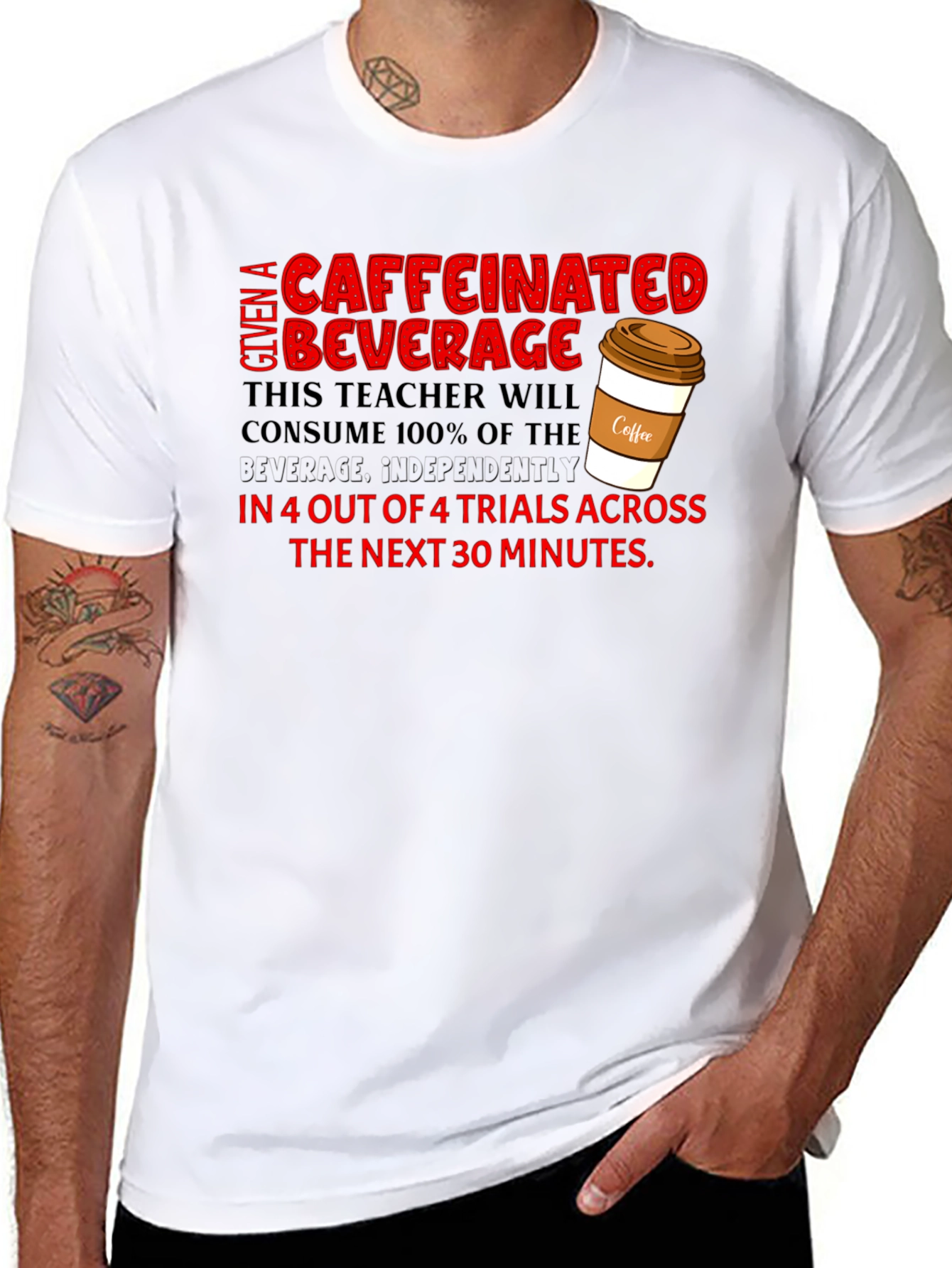 Caffeinated Teacher T-Shirt