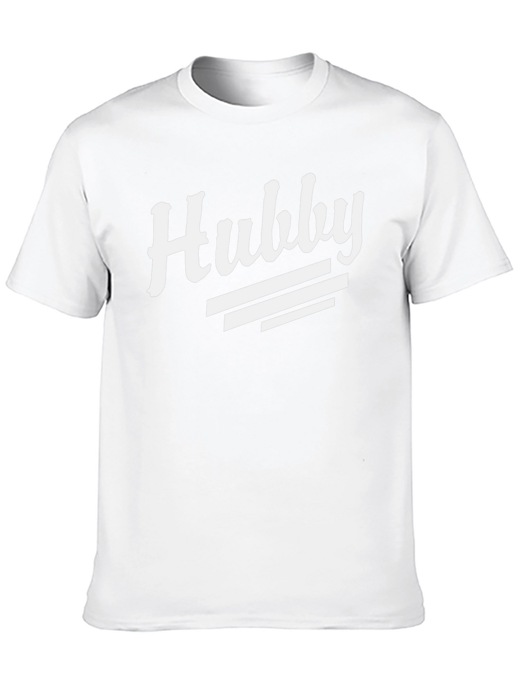 Hubby Graphic Tee - Black Cotton Blend Casual T-Shirt