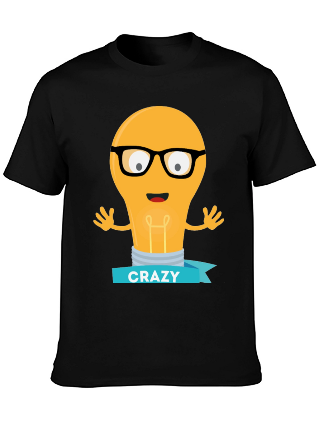 Crazy Light Bulb T-Shirt - Unique Graphic Tee