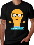 Crazy Light Bulb T-Shirt - Unique Graphic Tee