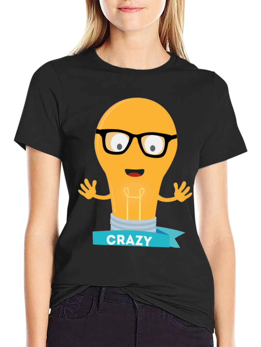 Crazy Light Bulb T-Shirt - Unique Graphic Tee