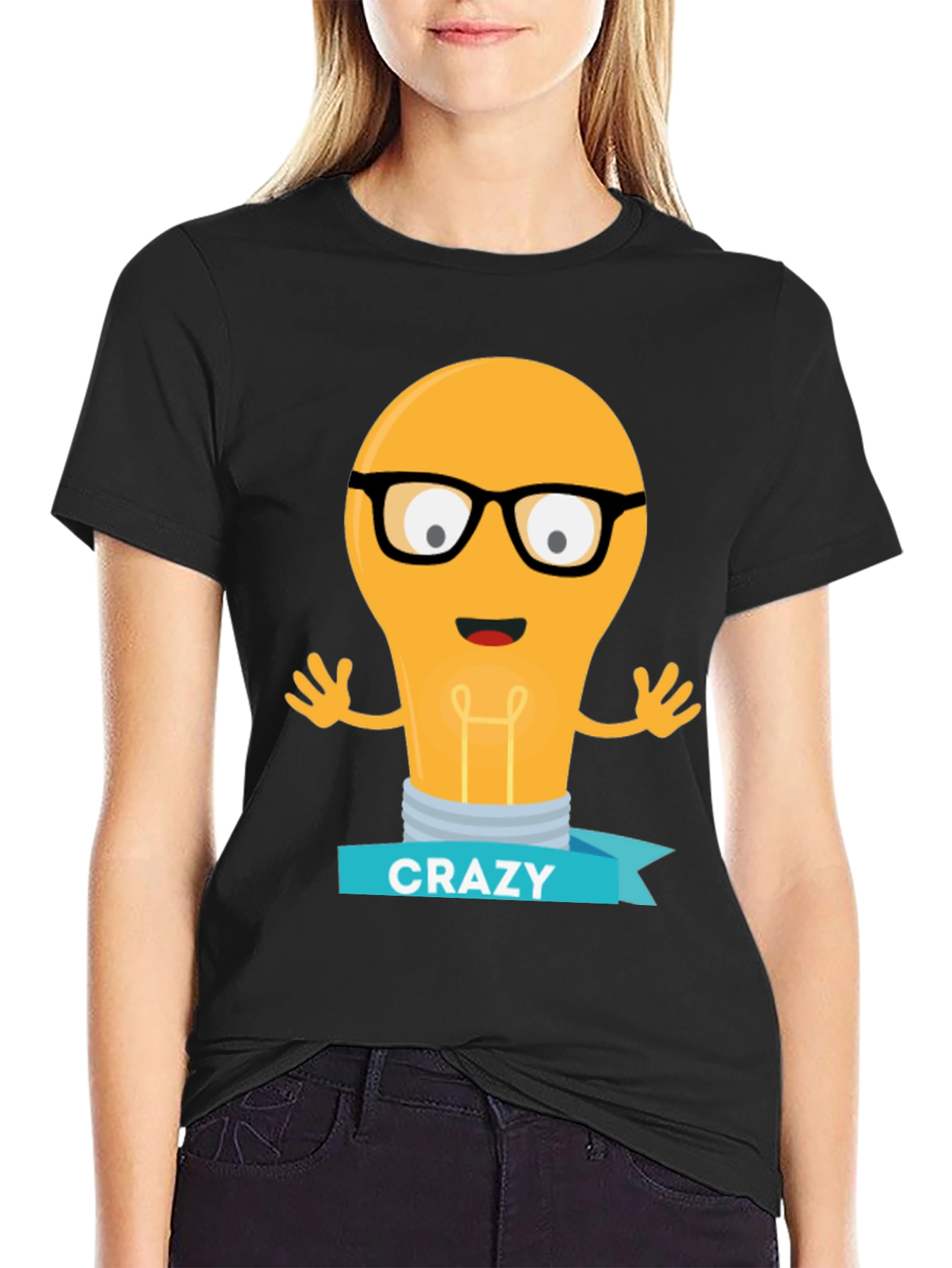 Crazy Light Bulb T-Shirt - Unique Graphic Tee