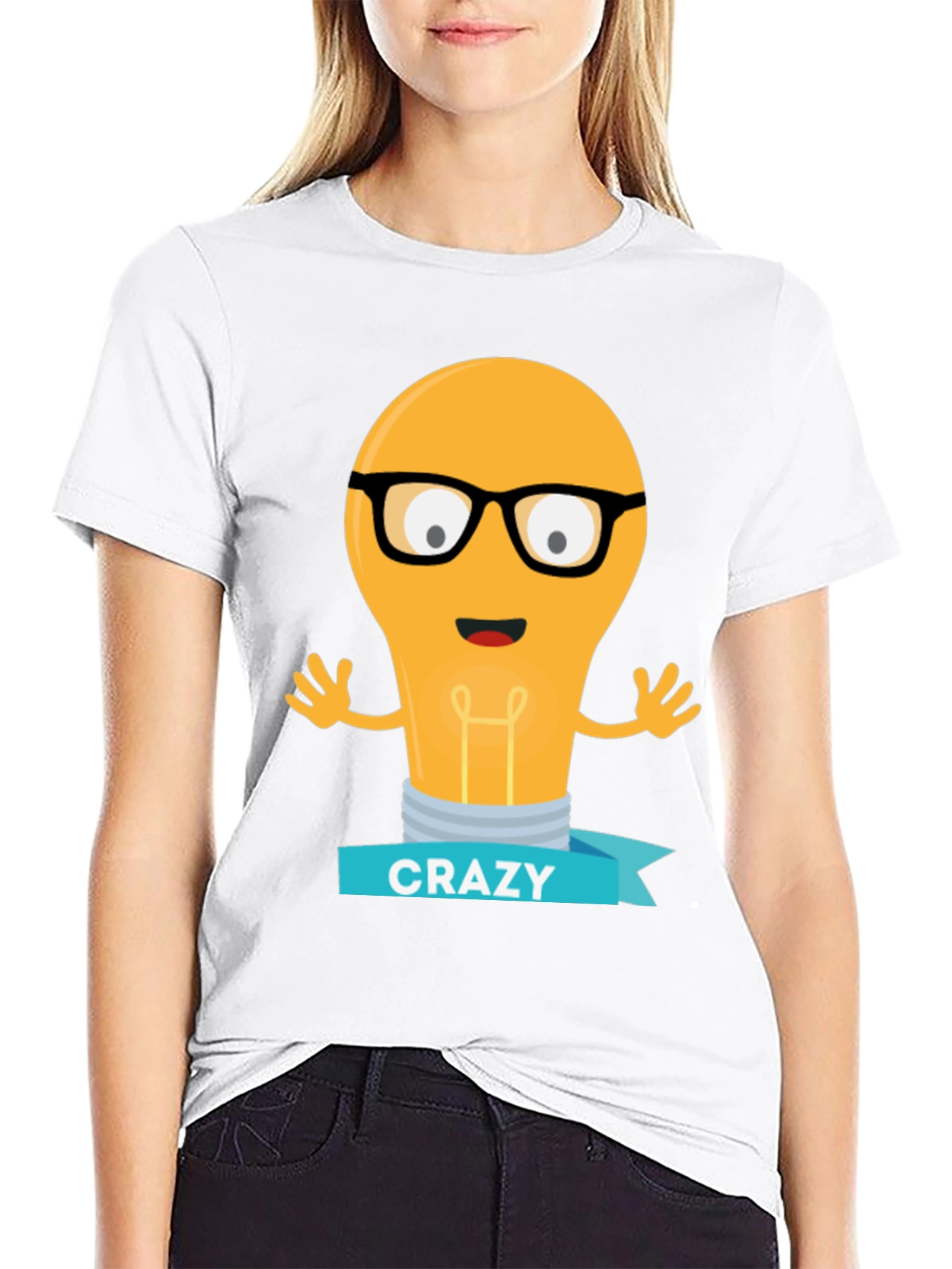 Crazy Light Bulb T-Shirt - Unique Graphic Tee