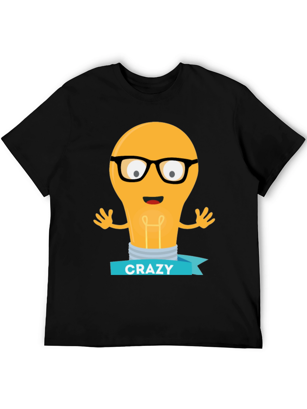 Crazy Light Bulb T-Shirt - Unique Graphic Tee