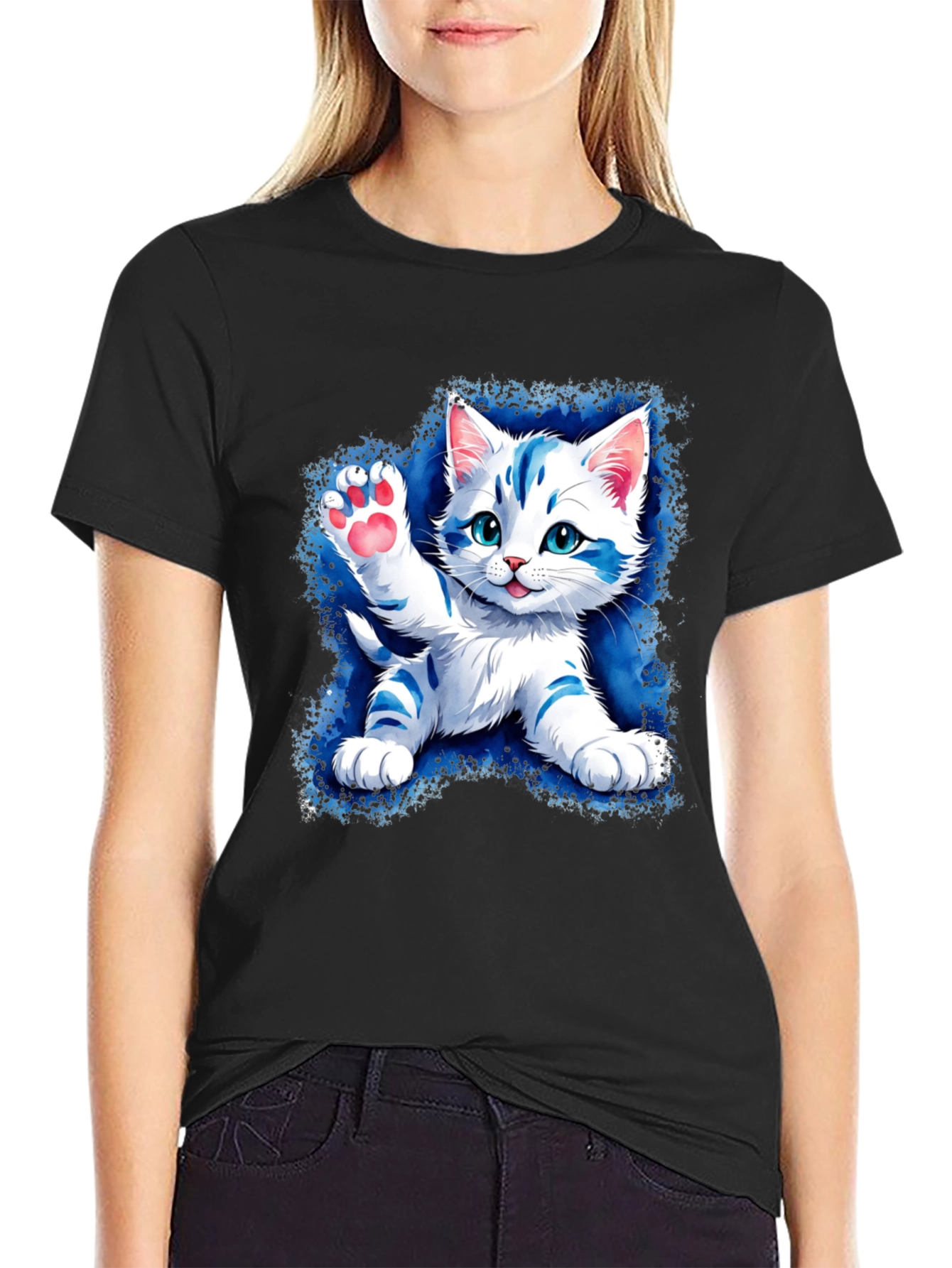 Cute Kitten Graphic Tee - Adorable Pet Lovers Shirt