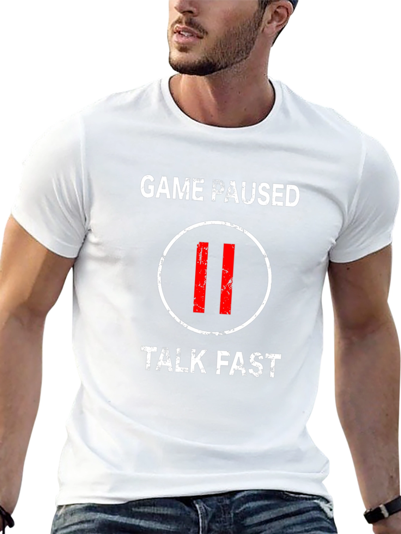 Game Paused Talk Fast Black T-Shirt