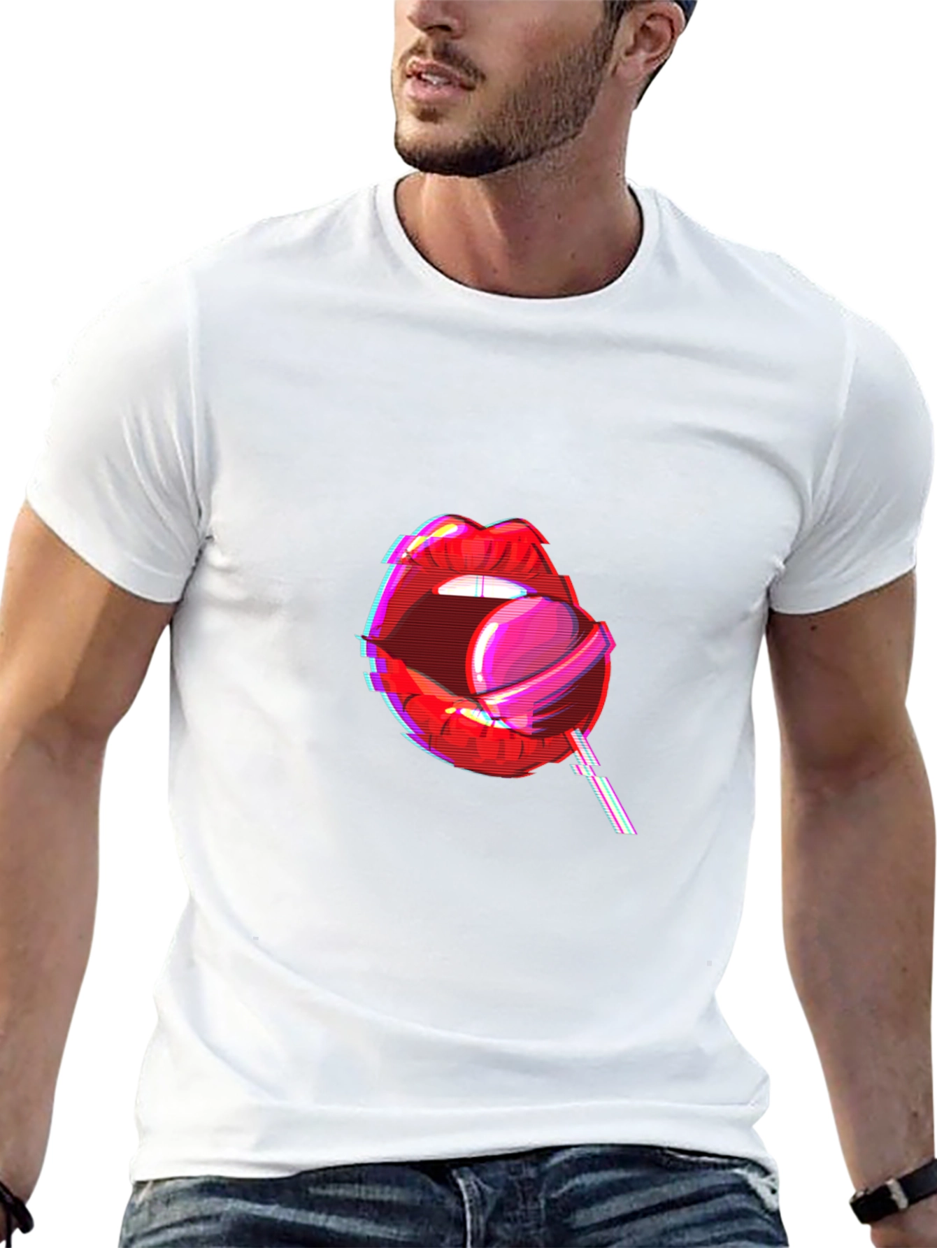Lollipop Lips Graphic Tee - Black