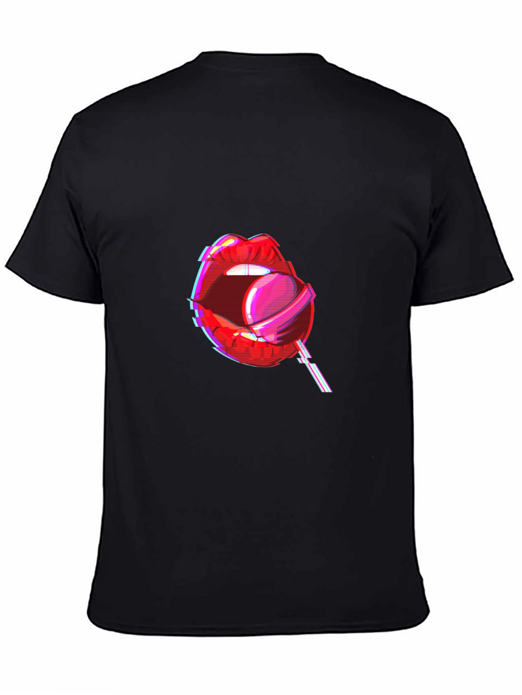 Lollipop Lips Graphic Tee - Black