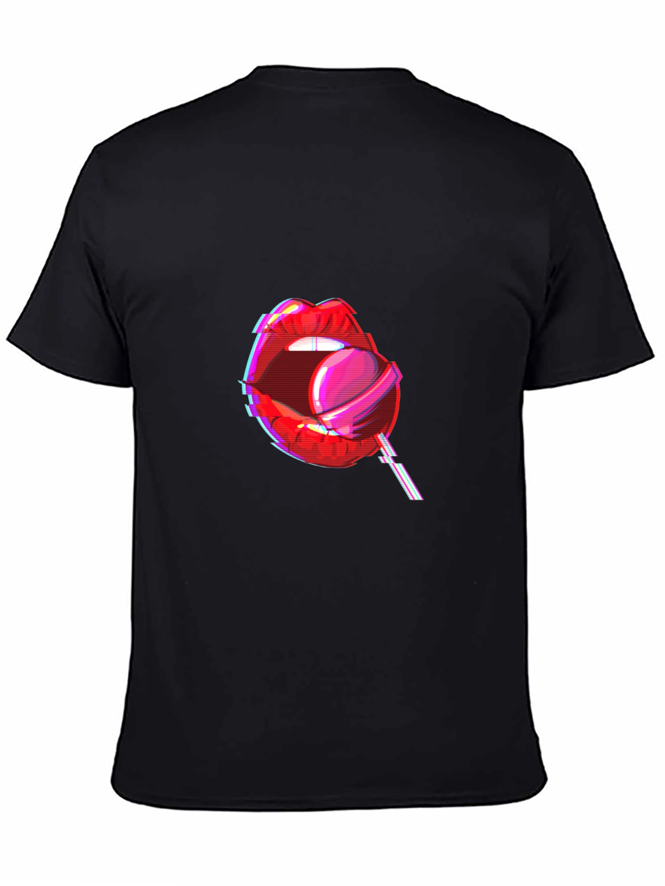 Lollipop Lips Graphic Tee - Black