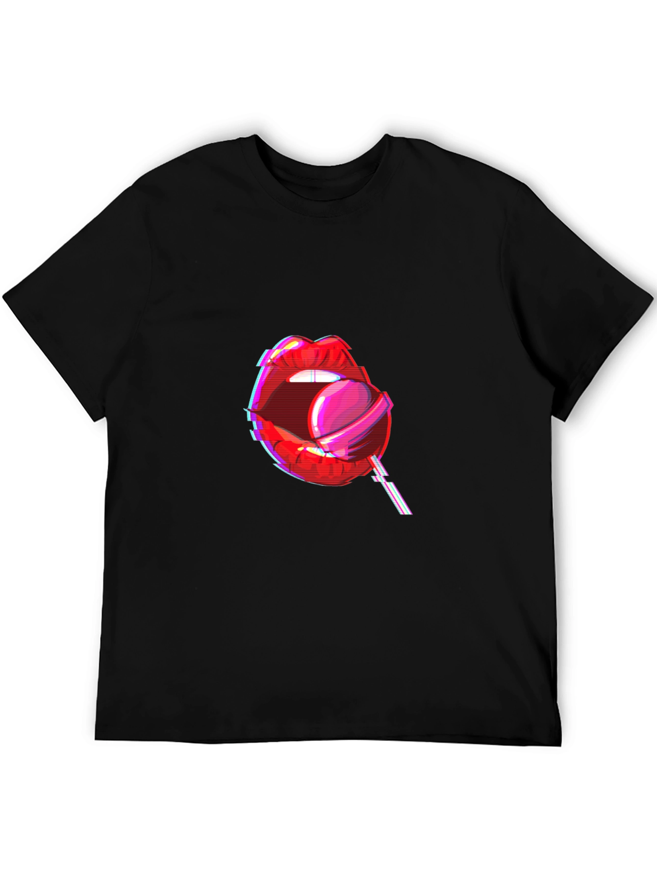 Lollipop Lips Graphic Tee - Black