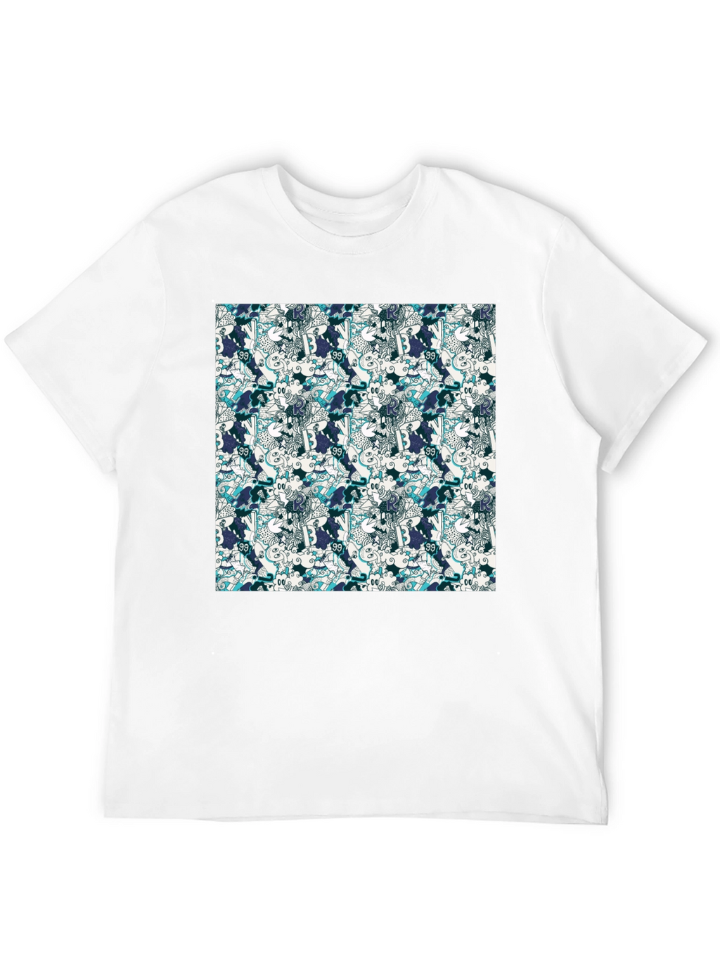Funky Patterned Black T-Shirt