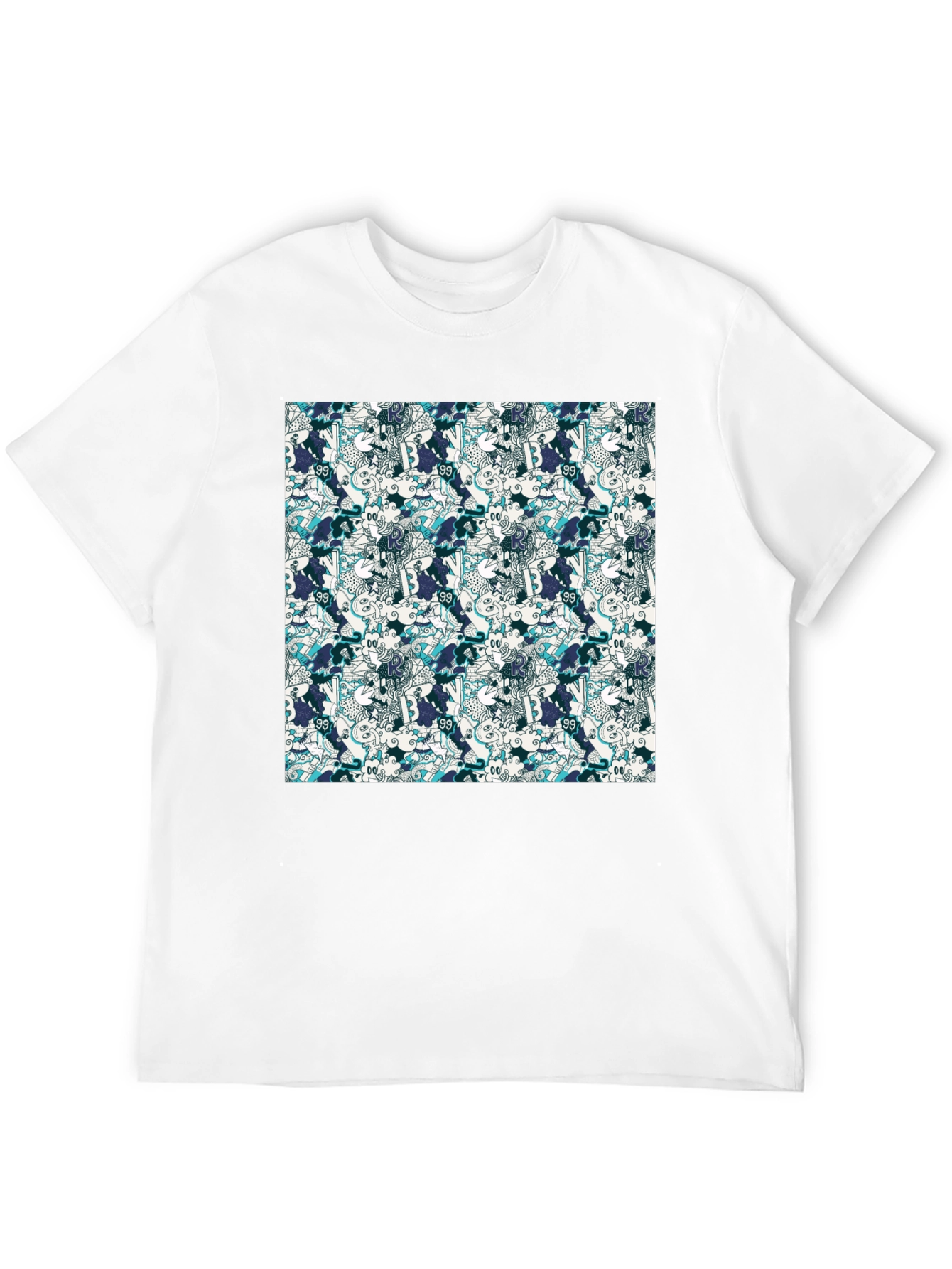 Funky Patterned Black T-Shirt