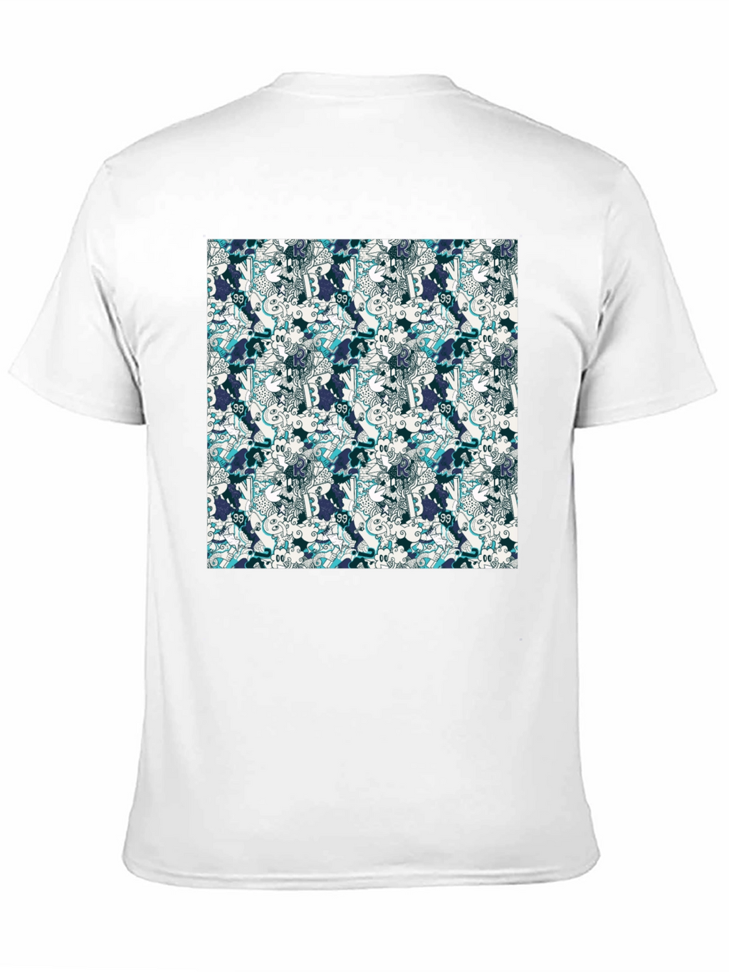 Funky Patterned Black T-Shirt