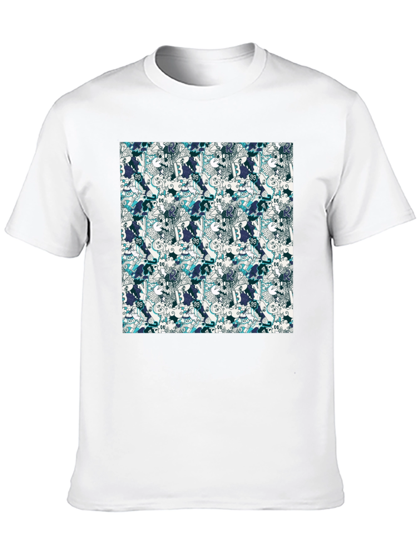 Funky Patterned Black T-Shirt
