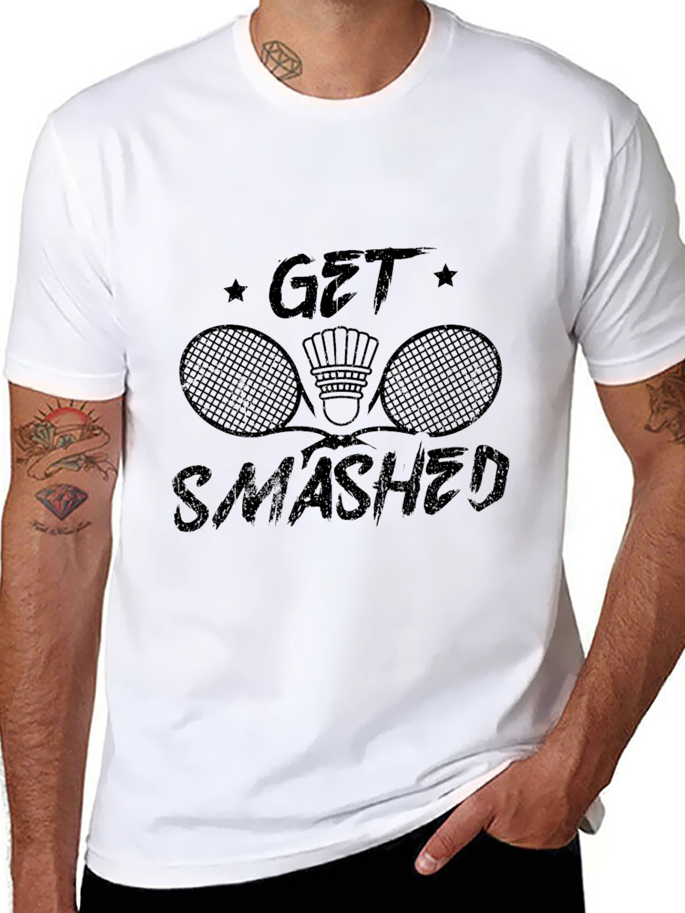 Get Smashed Badminton T-Shirt