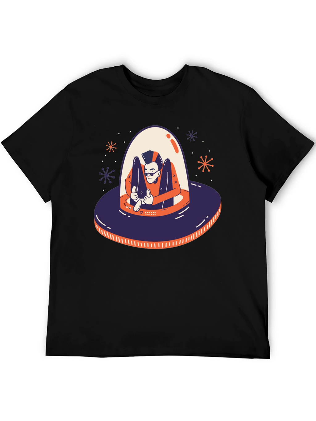 UFO Graphic Tee - Mens Black T-Shirt