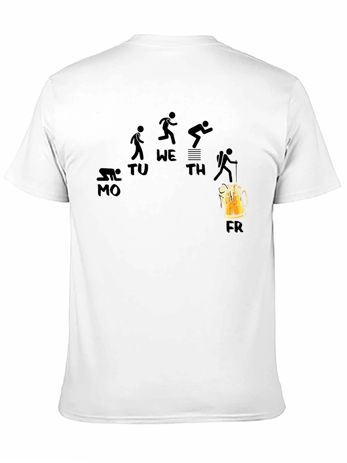 Funny Weekday Workout Beer Friday Black T-Shirt