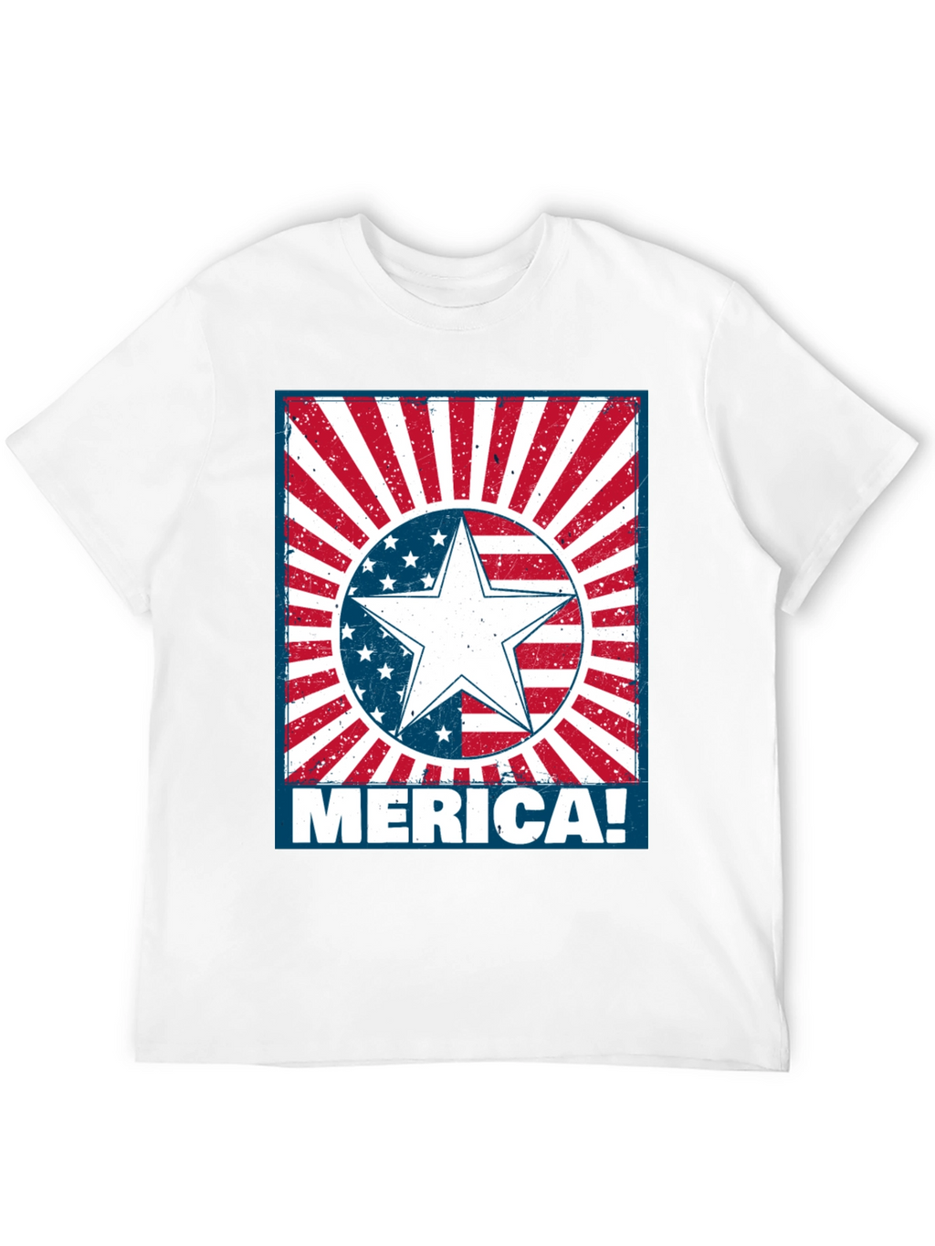 Patriotic Merica Star Graphic T-Shirt