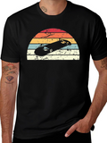 Retro Skateboard Sunset Graphic T-Shirt